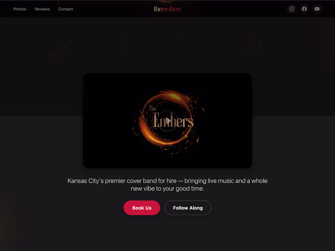 Cover image for Official website for the Embers,