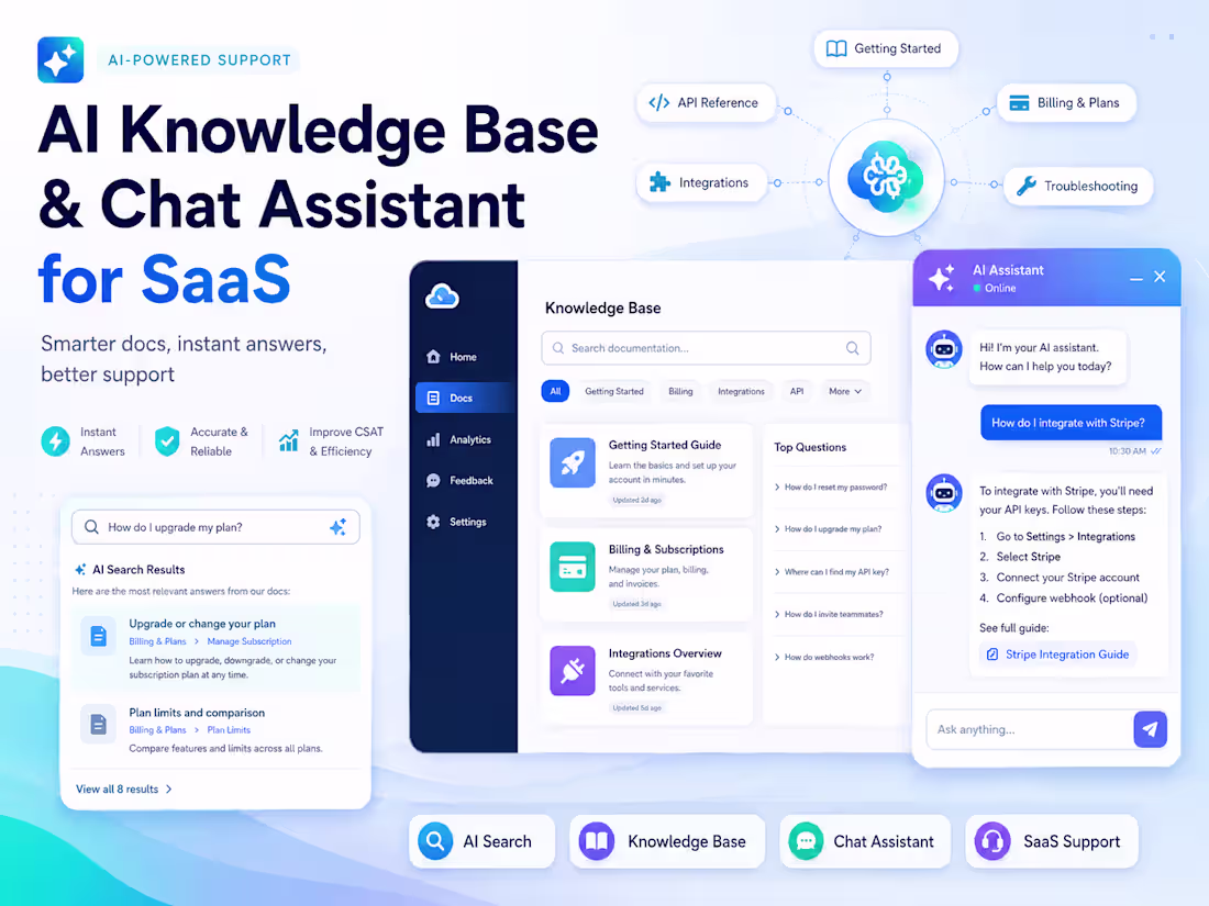 Cover image for AI Knowledge Base & Chat Assistant for SaaS