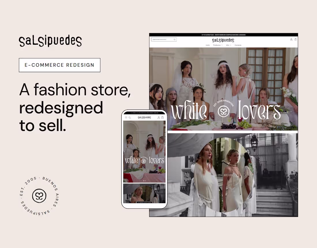 Cover image for Salsipuedes · E-commerce Redesign