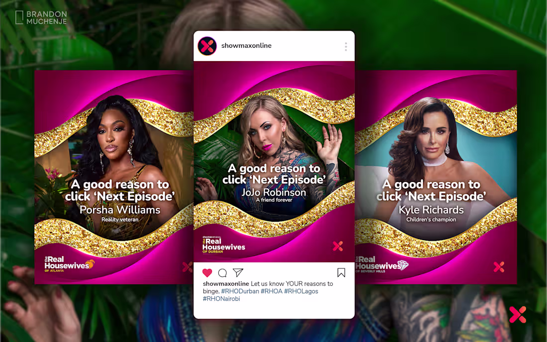 Cover image for Showmax South Africa — Real Housewives Instagram Carousel