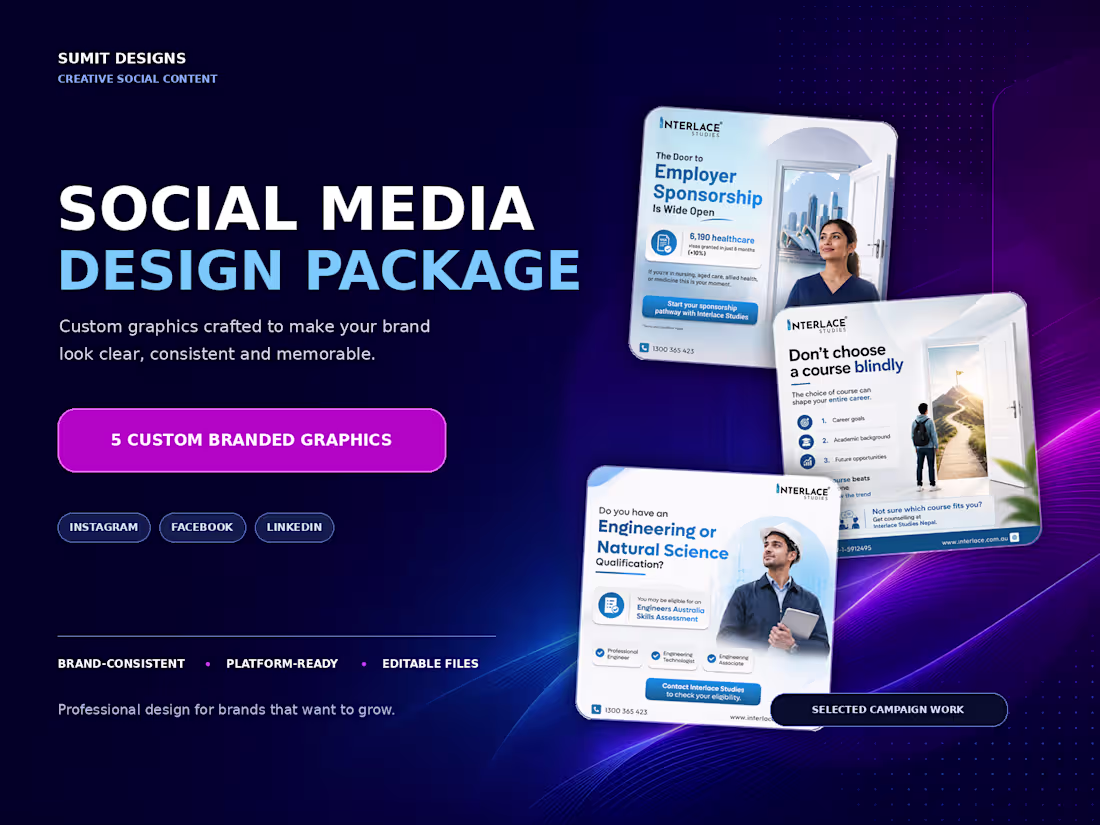 Cover image for 5 Custom Social Media Graphics for Your Brand