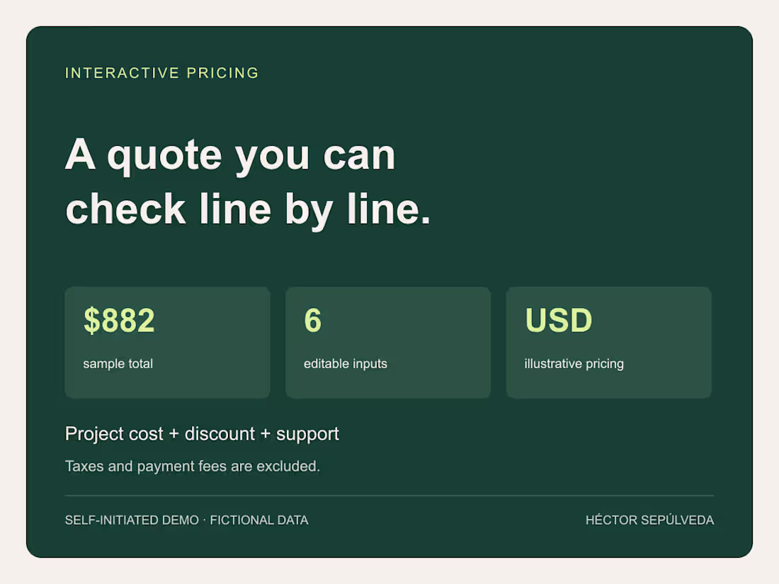 Cover image for Interactive Service Quote Calculator