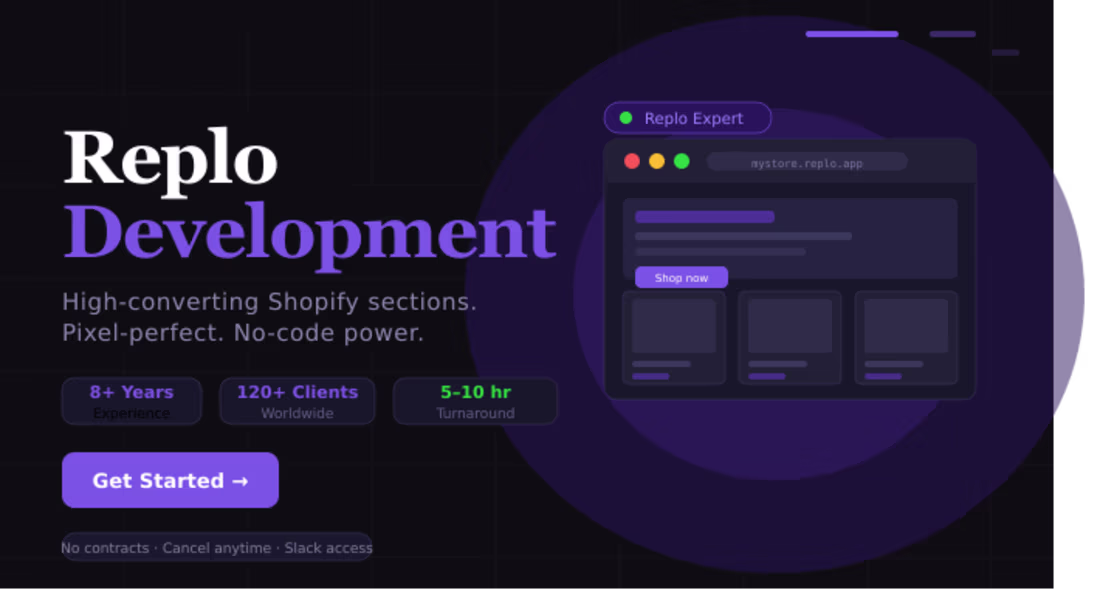 Cover image for Replo Landing Page & Section Development