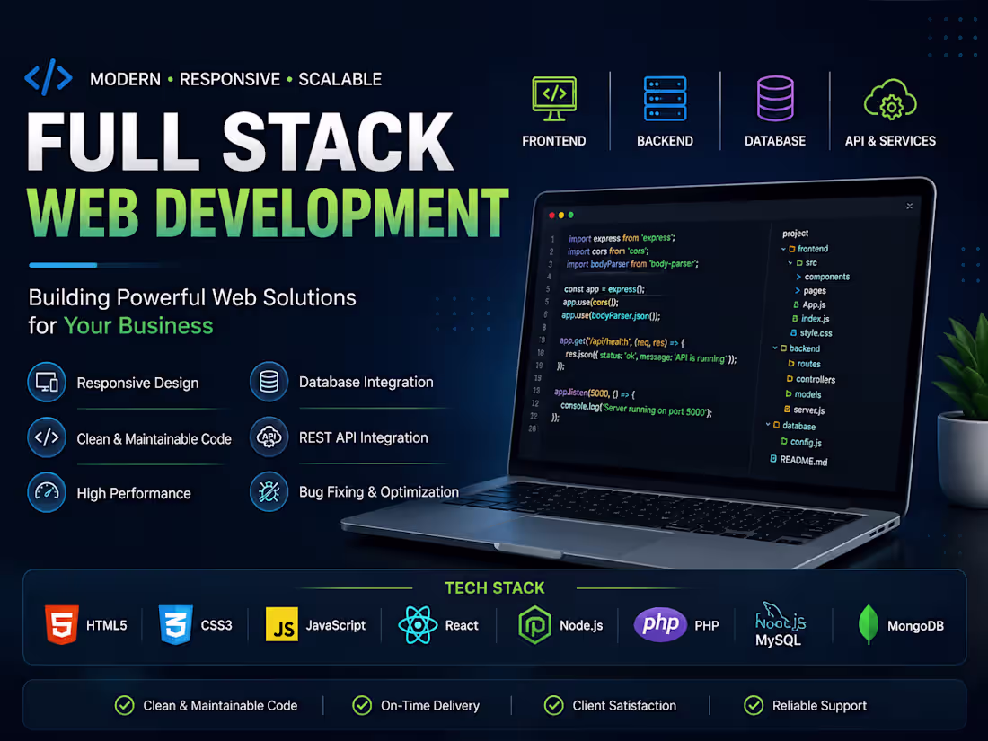 Cover image for Full Stack Web Development