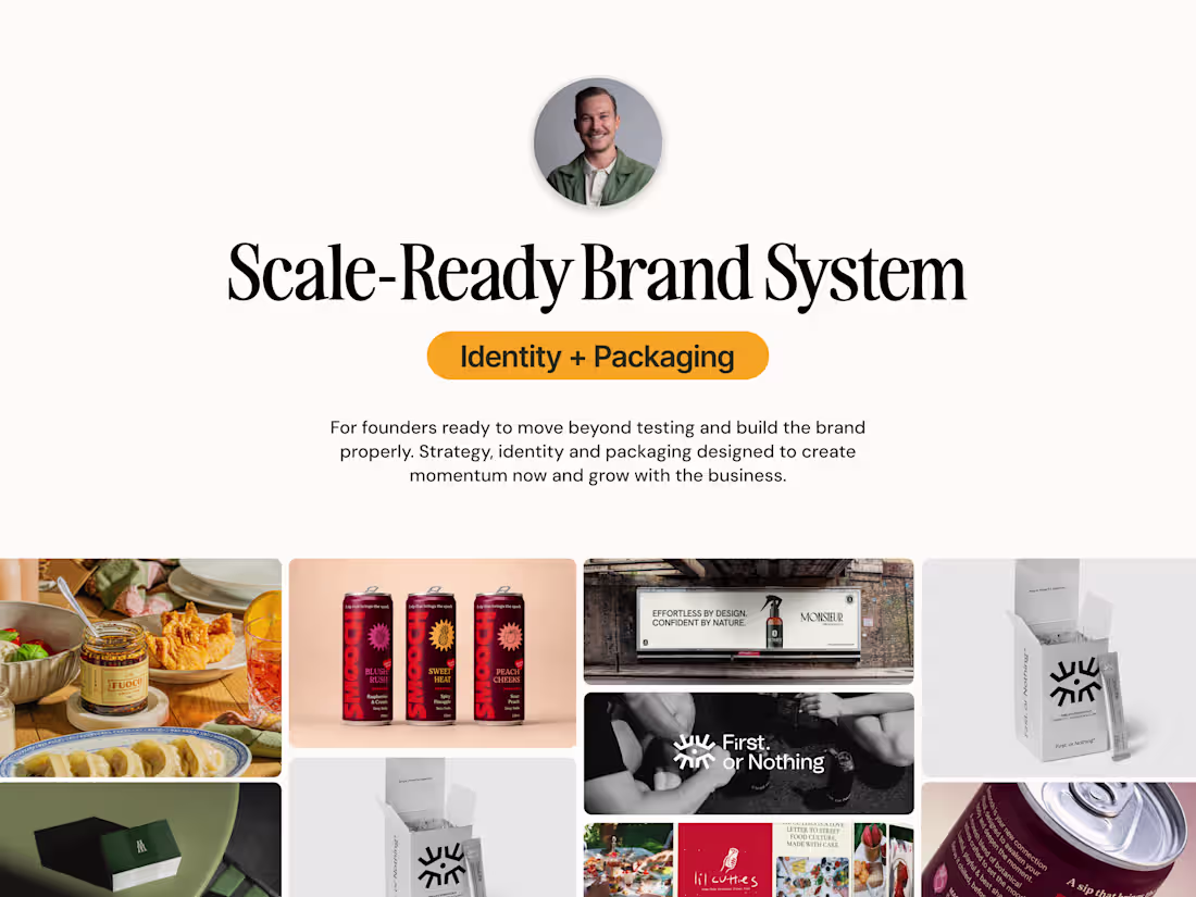 Cover image for Brand Identity + Packaging: Built to Scale