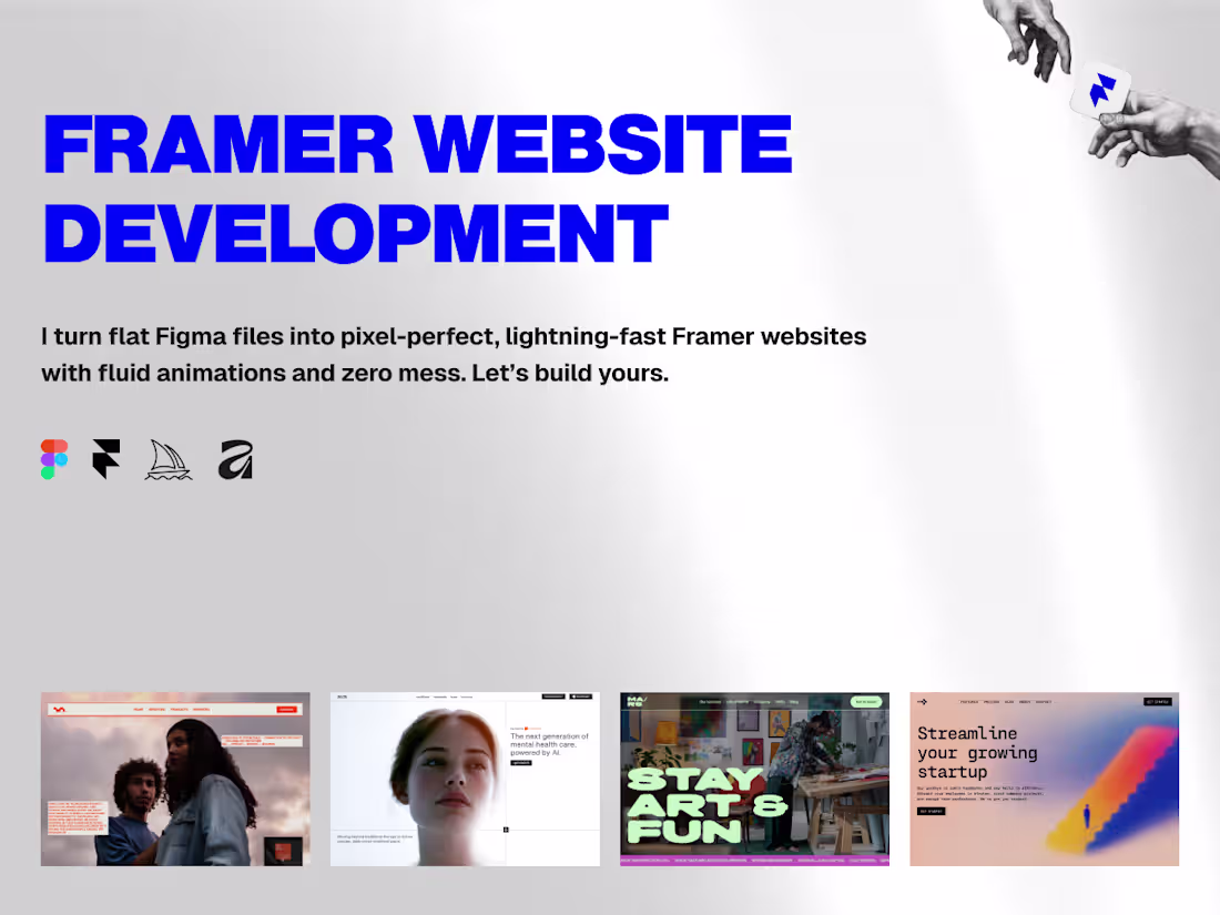 Cover image for Framer Website Development - Build only (Multi page)