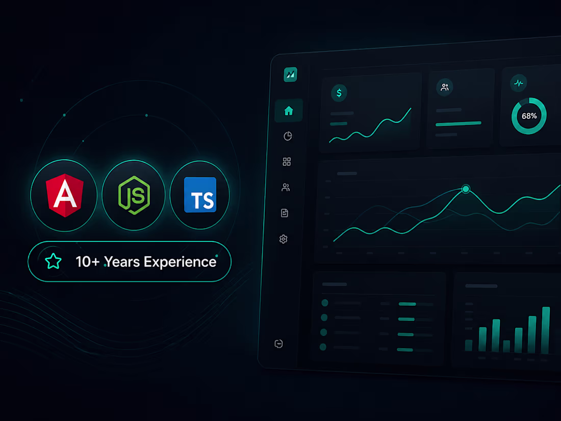 Cover image for Angular & Nodejs SaaS MVP — Frontend focused FullStack Developer