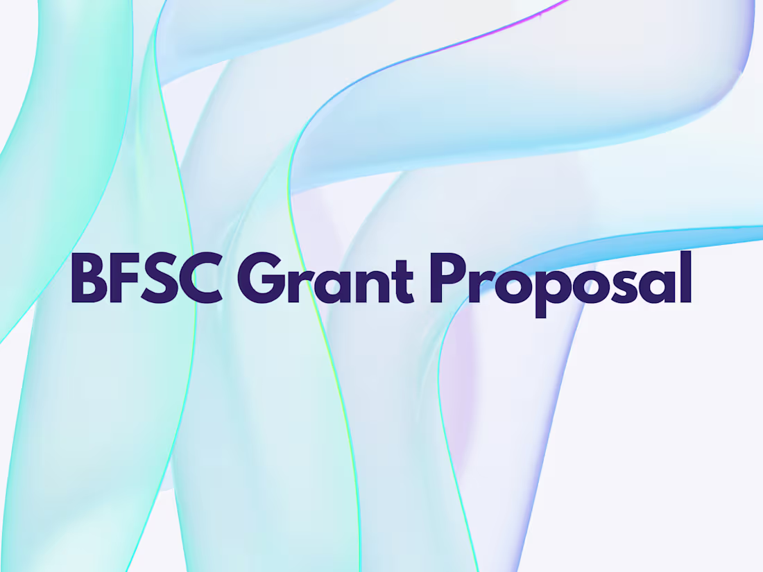 Cover image for Grant Writer - BFSC Grant Proposal