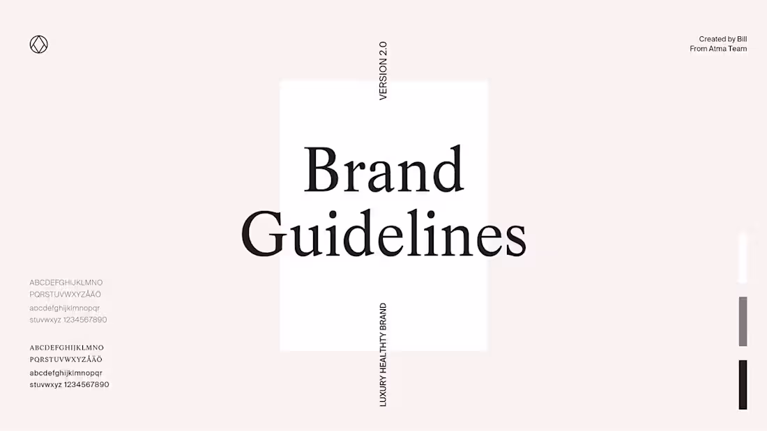 Cover image for Wellness Brand Identity Guidelines | Atma
