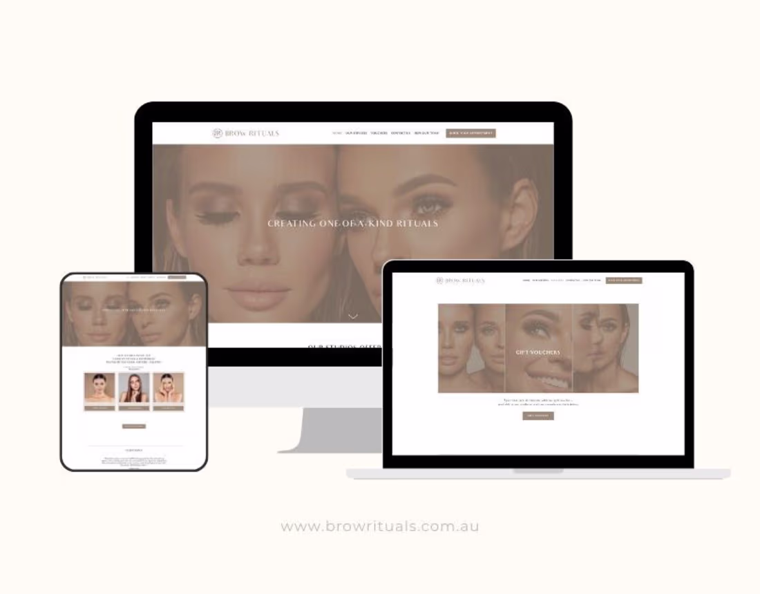 Cover image for Brow Rituals – Eyebrow & Lash Studio Website Design