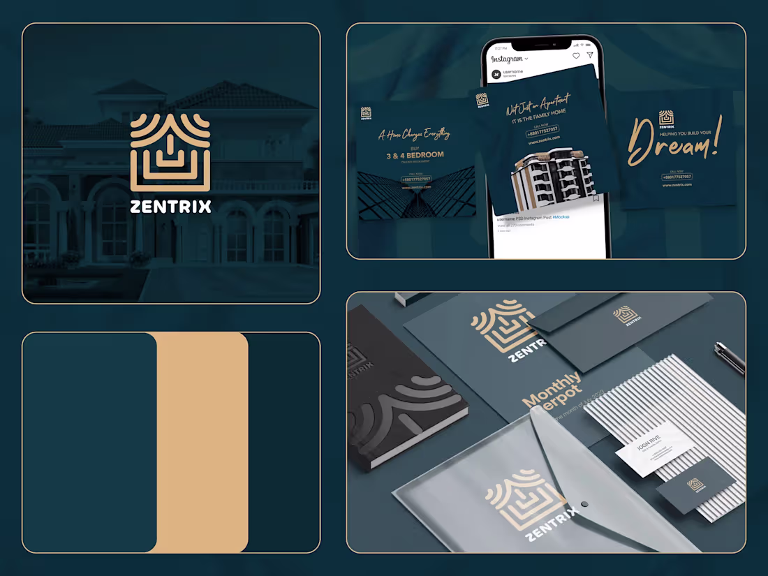 Cover image for Zentrix Real Estate Company Brand