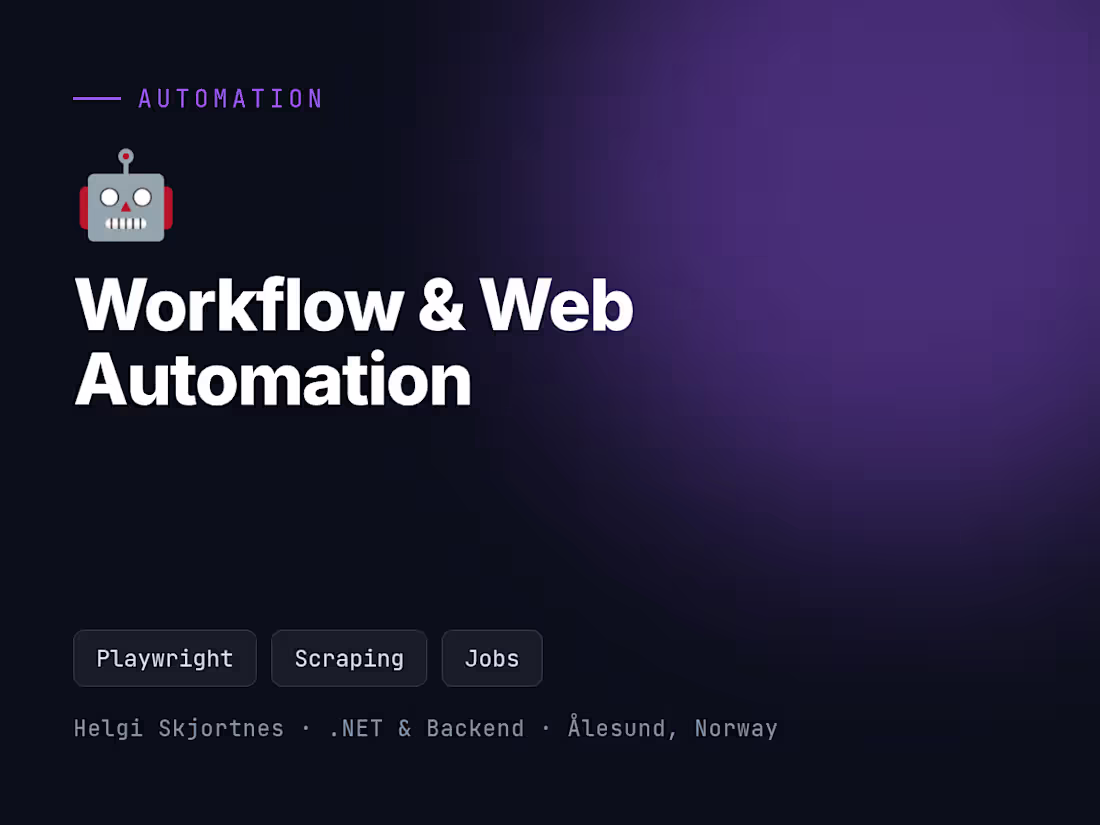 Cover image for Workflow & Web Automation