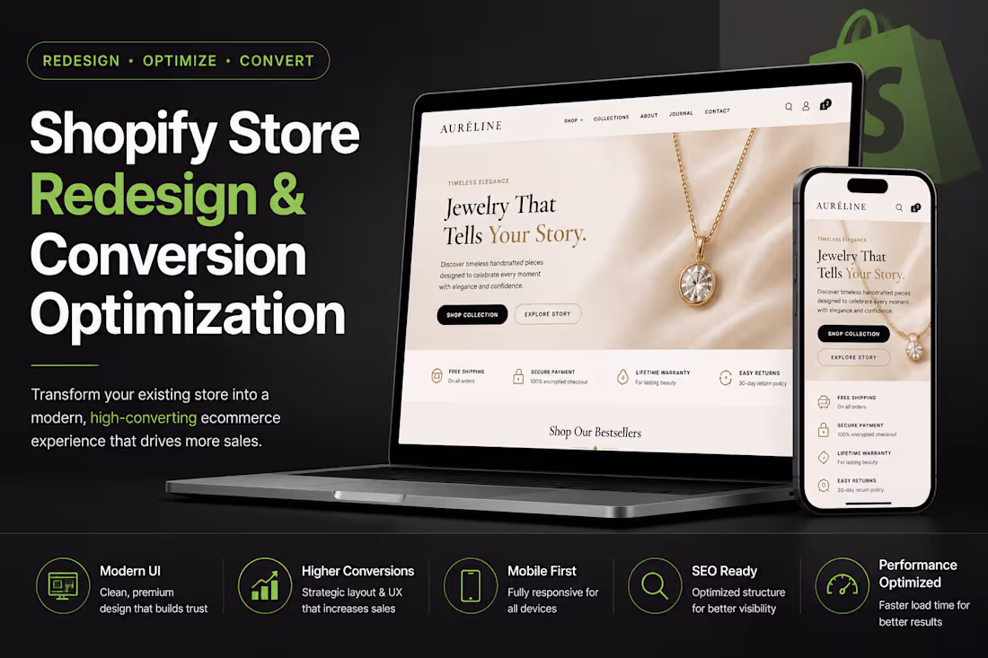 Cover image for Shopify Store Redesign & Conversion Optimization