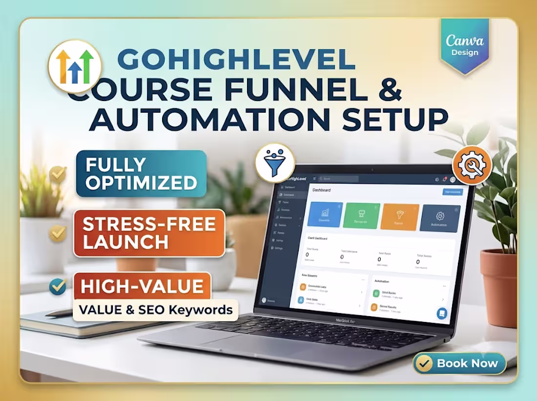Cover image for GoHighLevel Course Setup & Automated Marketing Funnel Expert