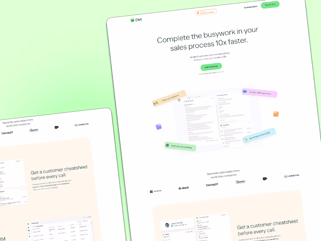 Cover image for Ctrl | Turn your CRM into a winning sales playbook