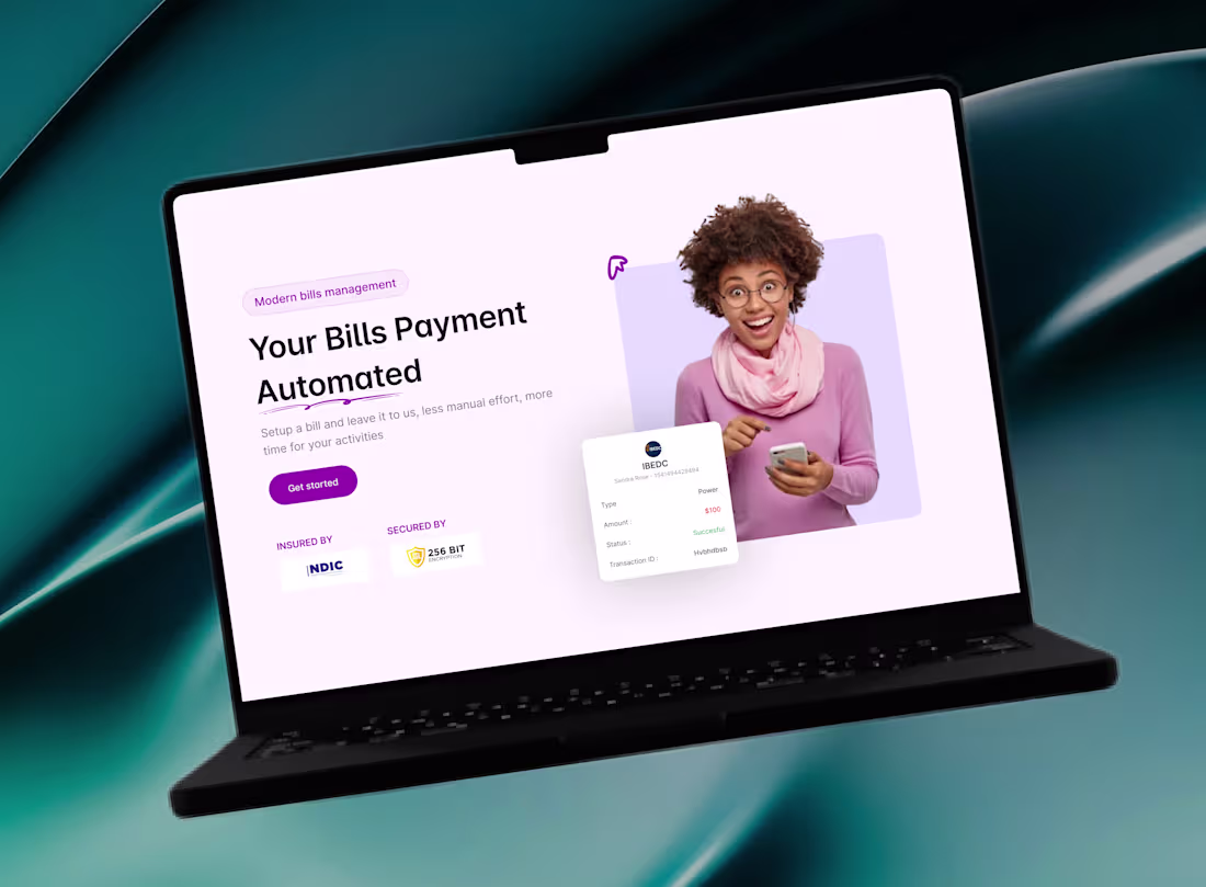 Cover image for Fintech Website Design in Framer for Billed