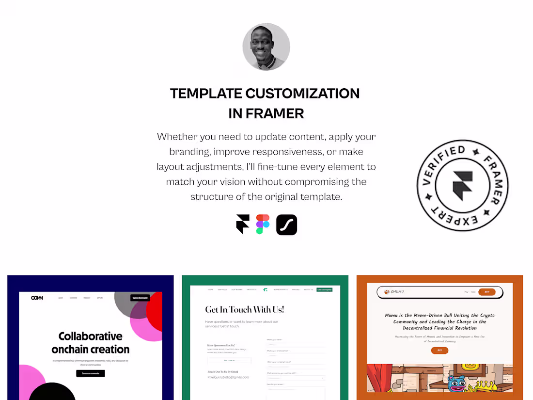 Cover image for Framer Template Customization