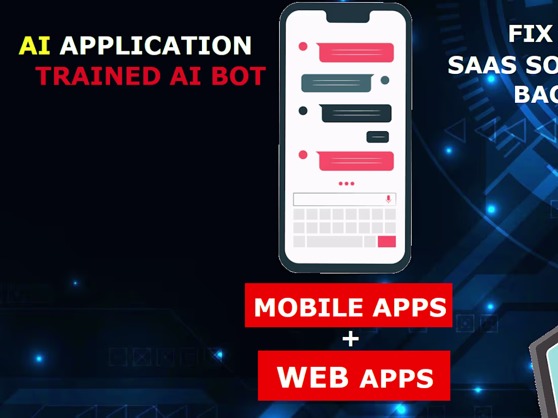 Cover image for I will create your AI application from the website to the mobile