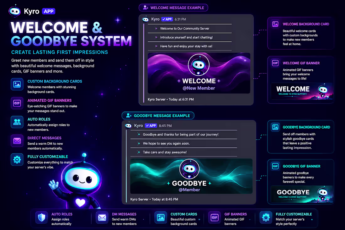 Cover image for 🎉 Welcome & Goodbye System