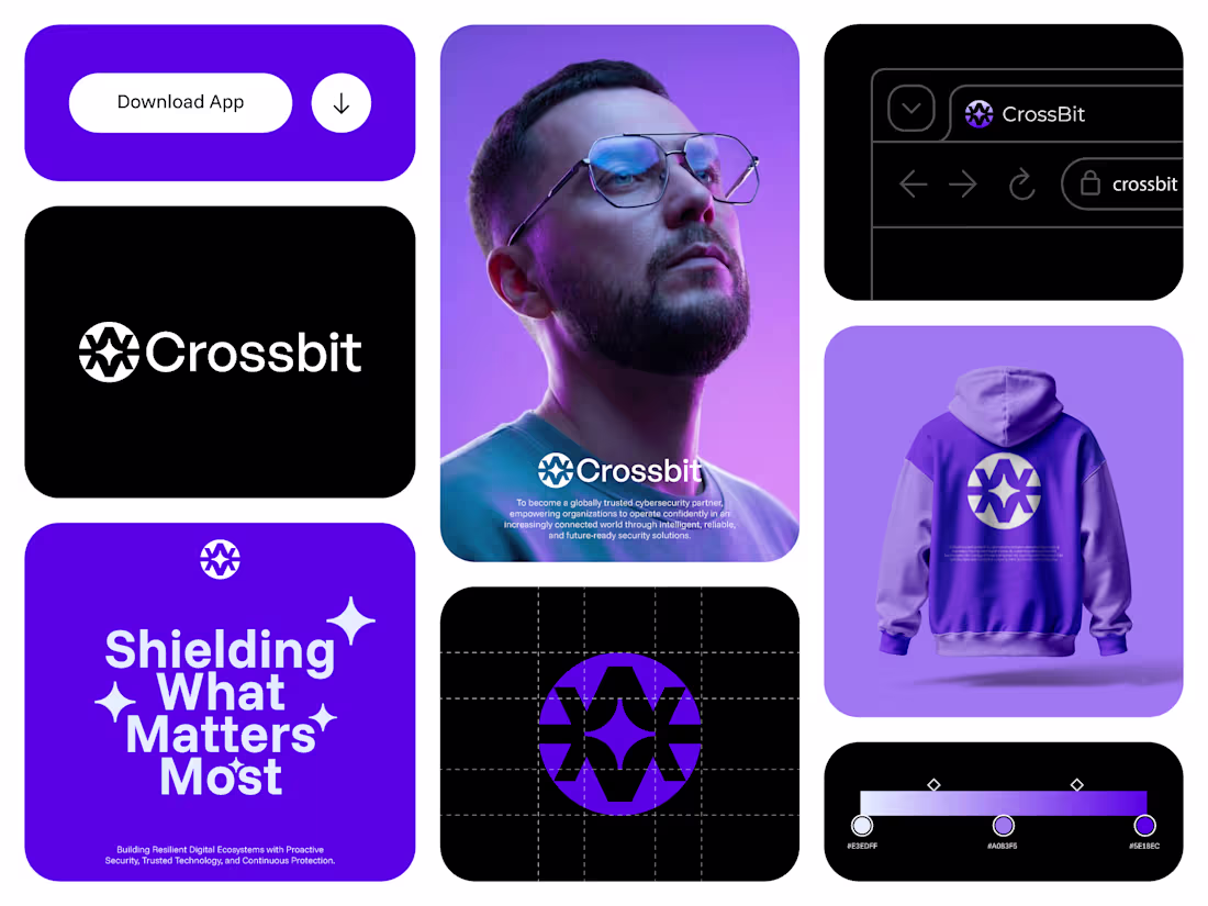 Cover image for Crossbit — Cybersecurity Brand Identity
