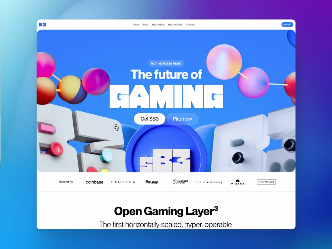 Cover image for B3.FUN - Landing Page Framer Development 