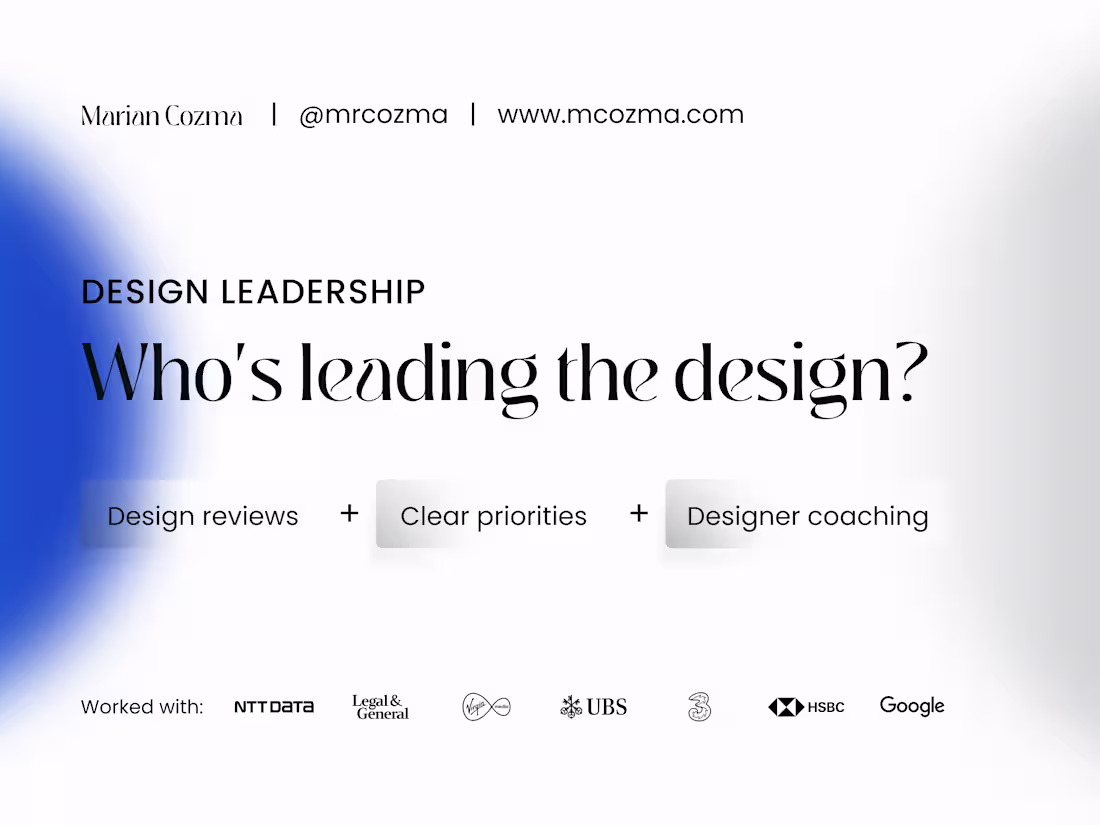 Cover image for Design Leadership for Scale-Ups: Reviews & Designer Coaching