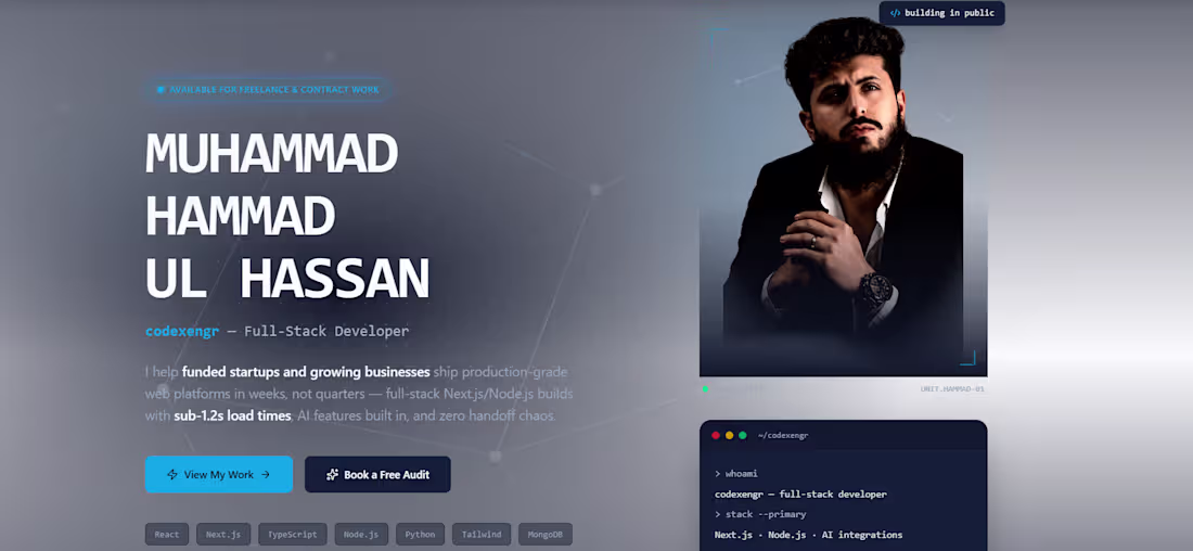 Cover image for Full Stack & SaaS Developer | Next.js | MERN