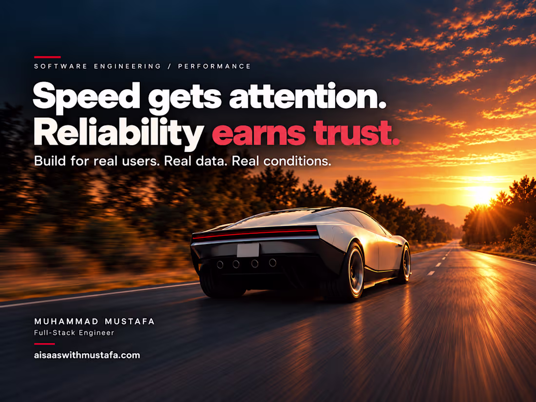 Cover image for Speed gets attention. Reliability earns