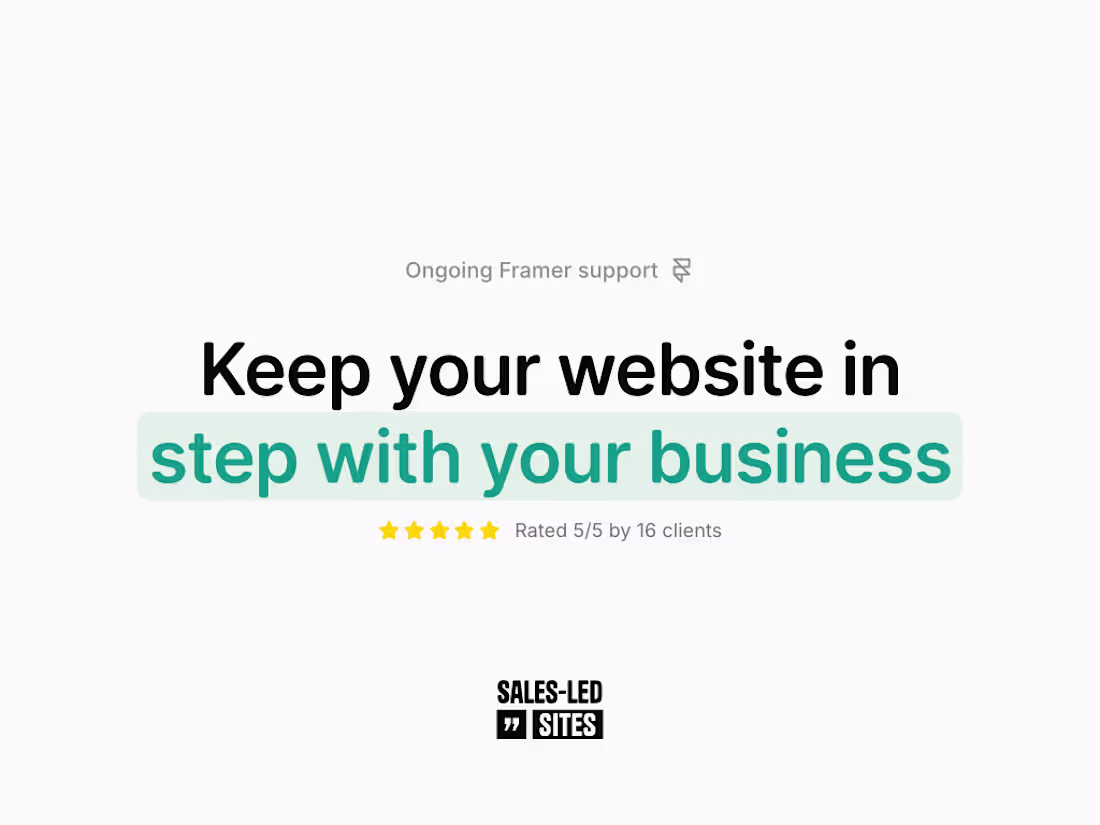 Cover image for Ongoing Framer Website Design & Development