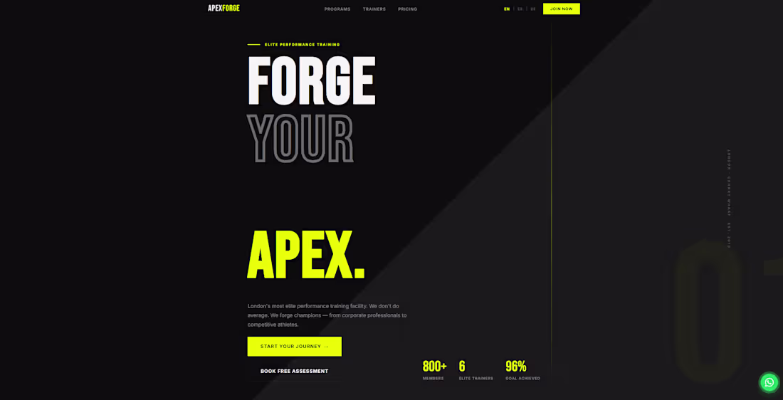 Cover image for APEXFORGE — Elite Fitness Brand