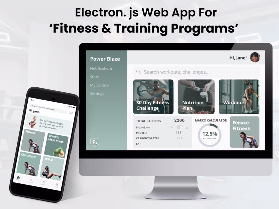 Cover image for Fitness Desktop Application | Electron, Node.js & JavaScript
