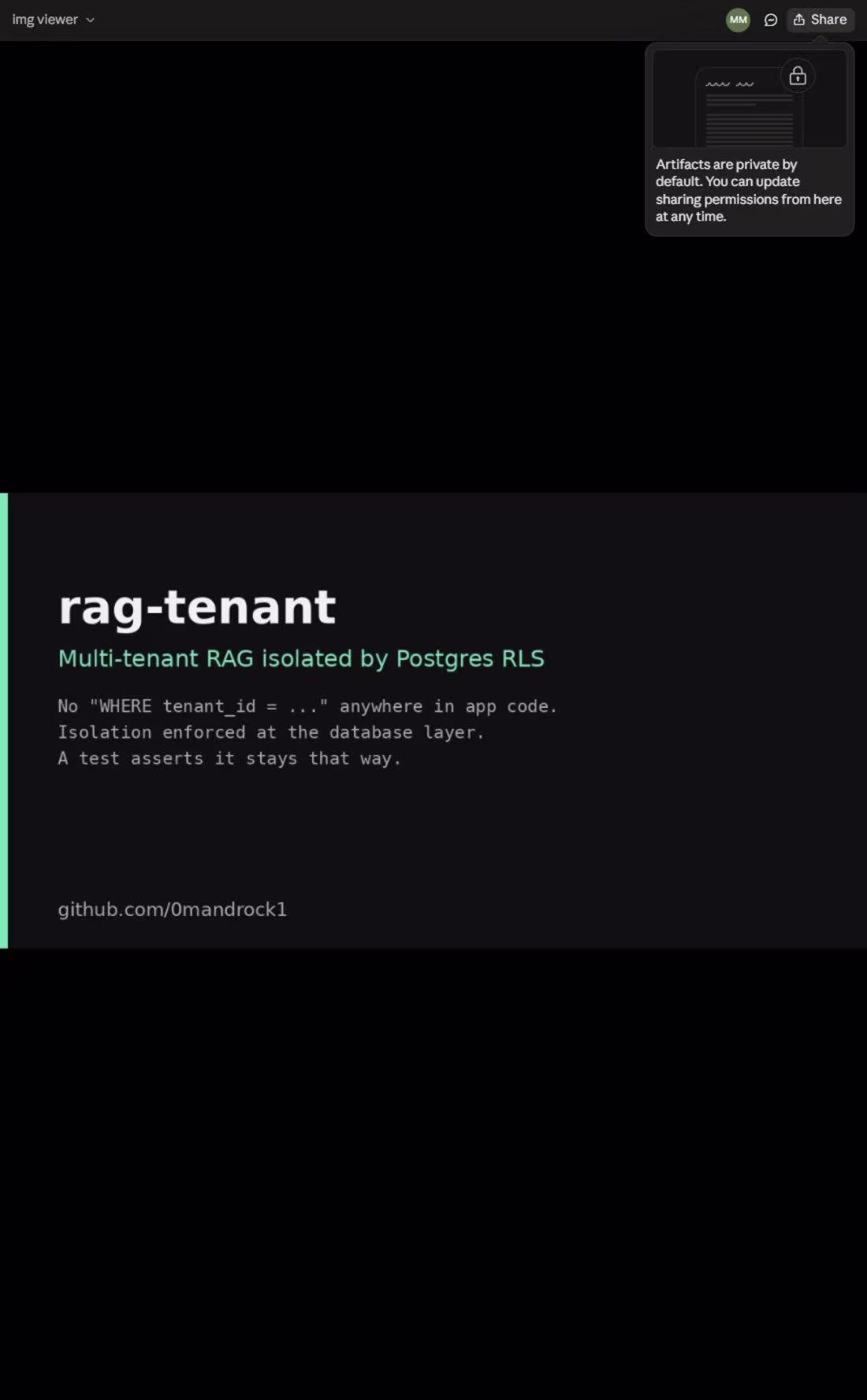 Cover image for rag-tenant — multi-tenant RAG isolated