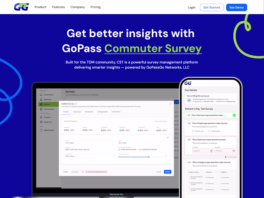 Cover image for GoPass Commuter Survey Platform