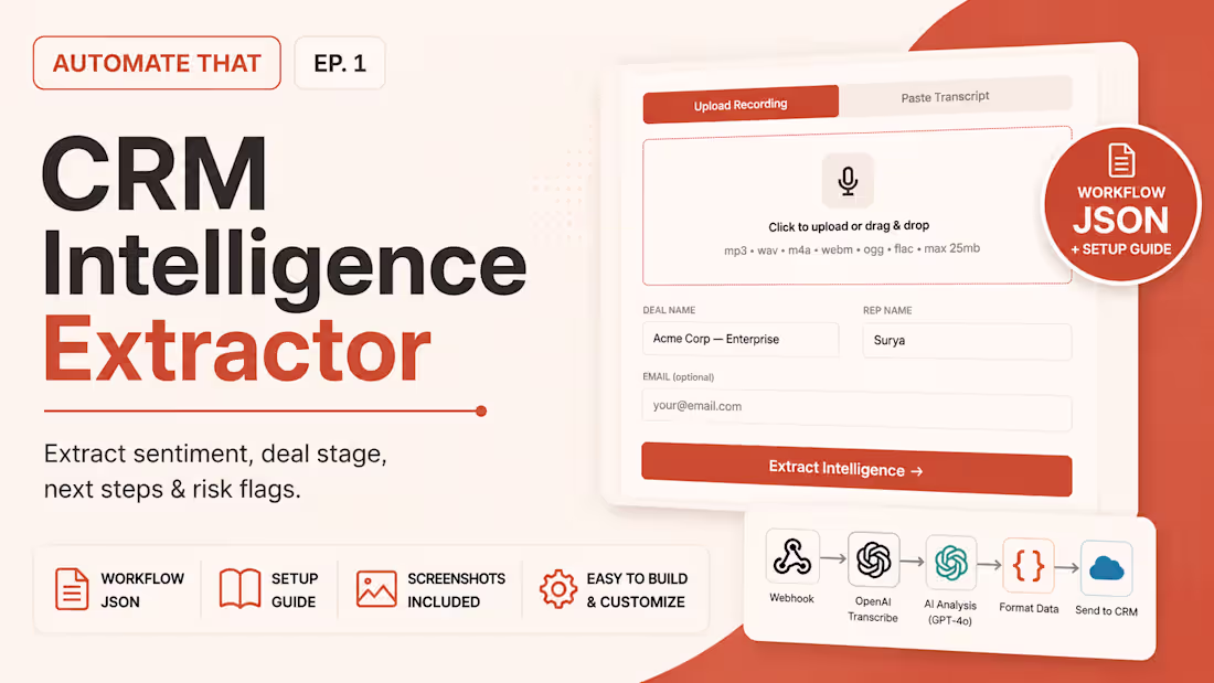 Cover image for AI CRM Automation System