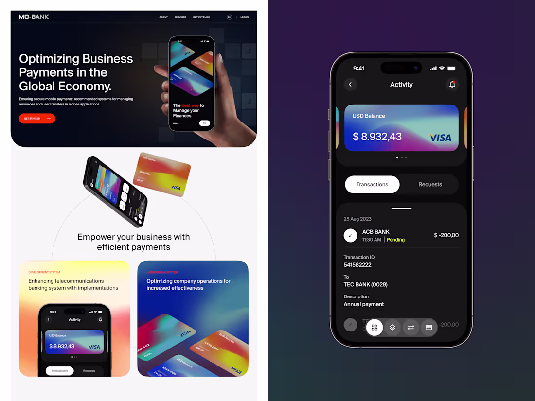 Cover image for MO-Bank Mobile App Redesign