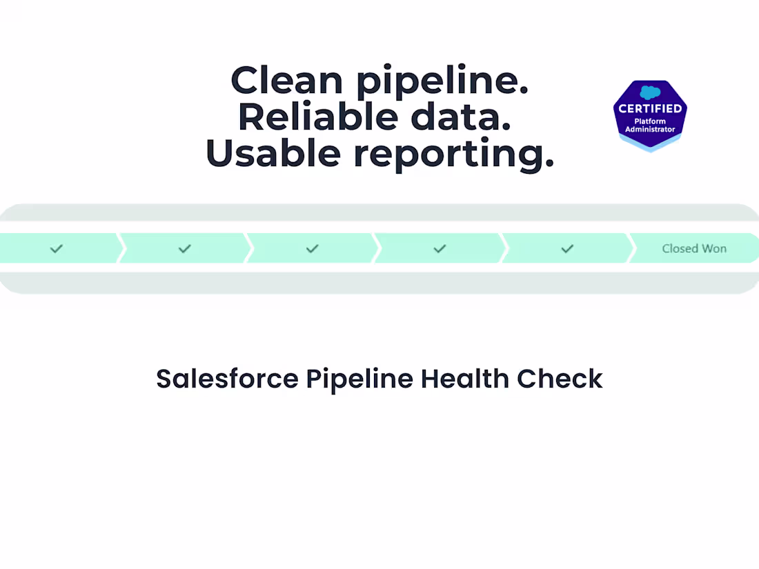 Cover image for Fix Your Salesforce Reports & Pipeline Data