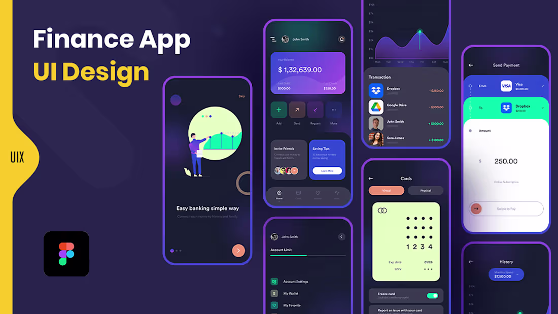 Cover image for Finance Banking App UI Design