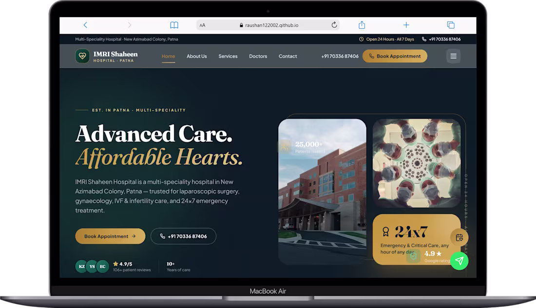 Cover image for IMRI Shaheen Hospital Website
A modern