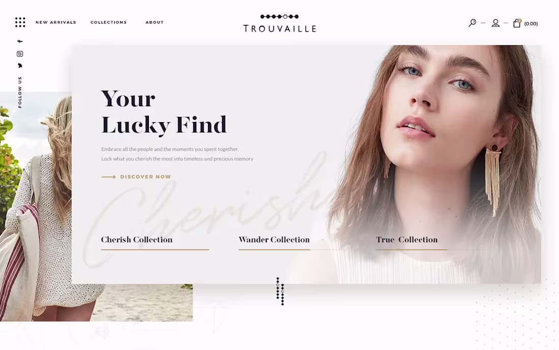 Cover image for Trouvaille // Website design preview animation