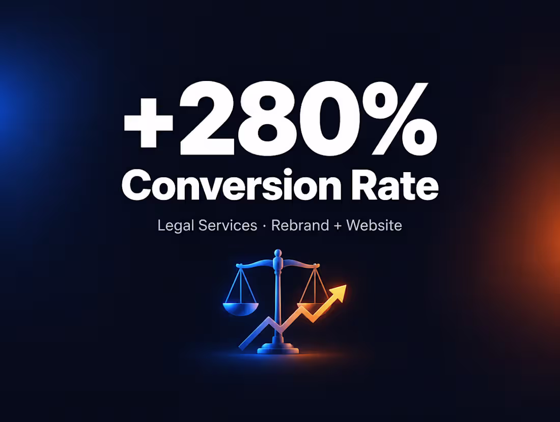 Cover image for +280% Conversion Rate: Rebrand and Website for a Law Firm