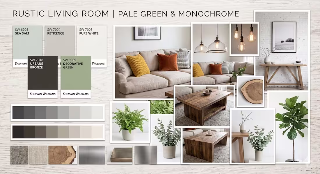 Cover image for Rustic Living Room I MoodBoard