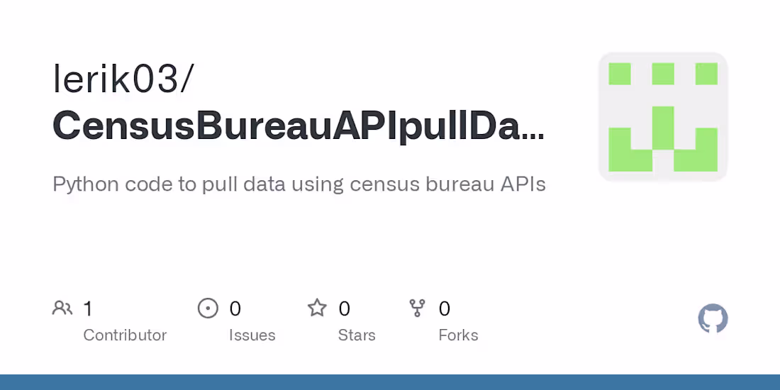 Cover image for lerik03/CensusBureauAPIpullData