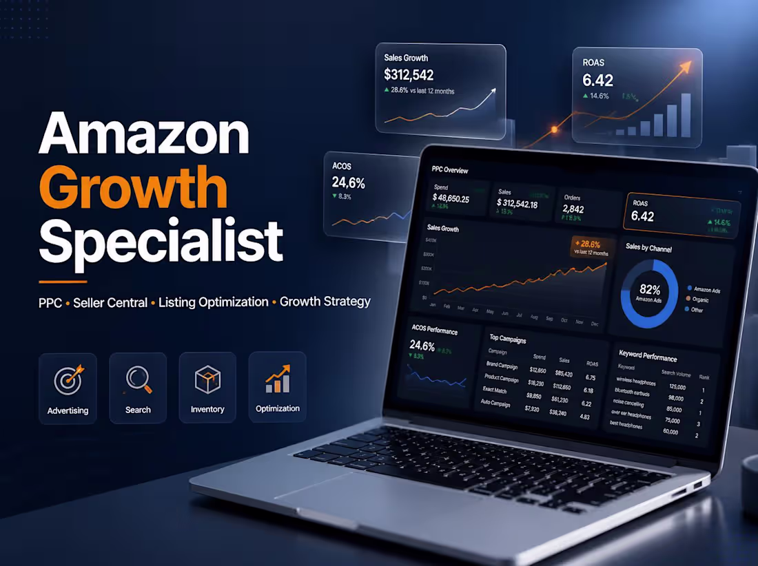 Cover image for Amazon Growth Management | PPC, Listings & Seller Central