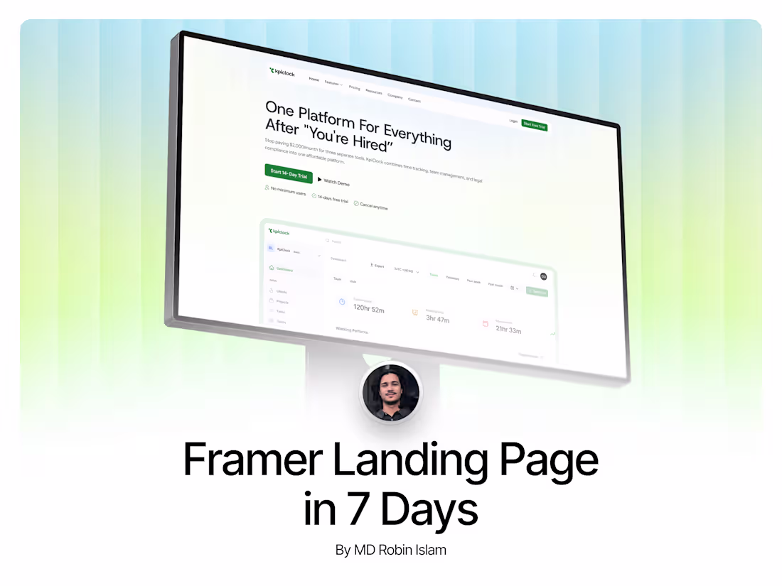 Cover image for Framer Landing Page in 7 Days