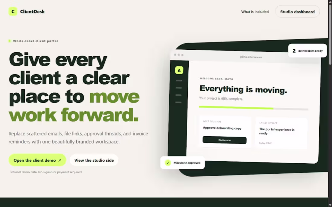 Cover image for White-label client portal for agencies and consultants