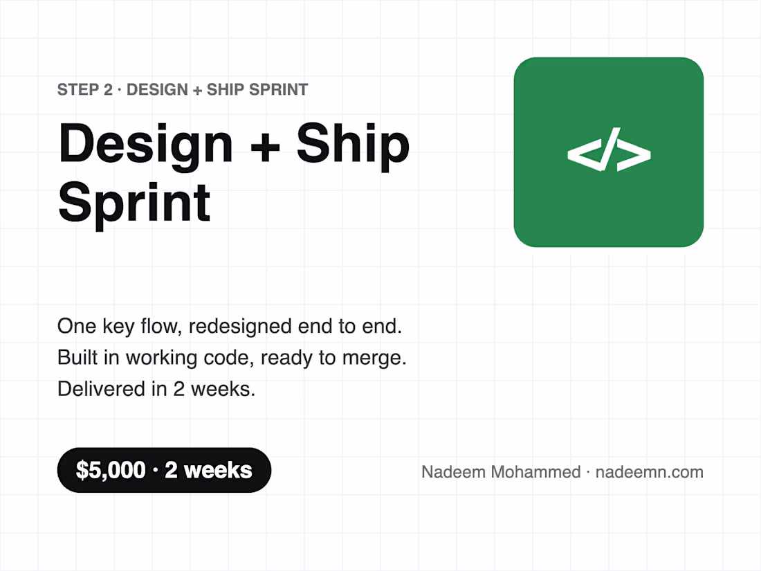 Cover image for Design + Ship Sprint