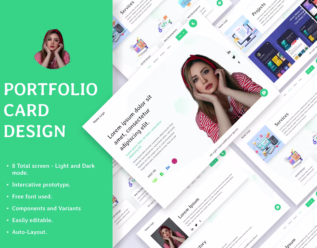Cover image for Portfolio Design (Figma) UI