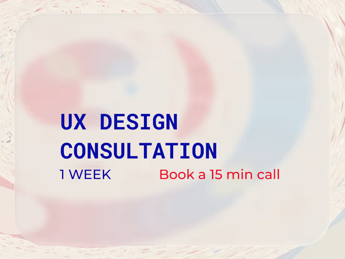 Cover image for UX Design Consultation