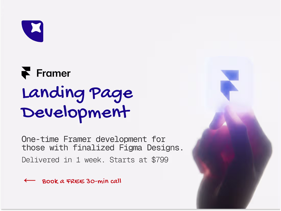 Cover image for Figma to Framer Landing Page 