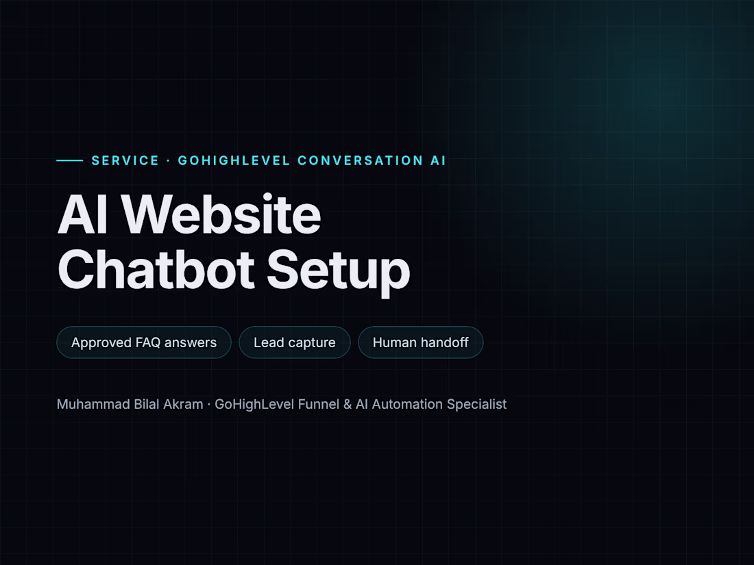 Cover image for AI Website Chatbot Setup